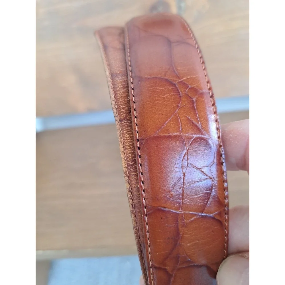 Anne Klein For Oroton Women's Genuine Leather Brown Belt S 34 Inches